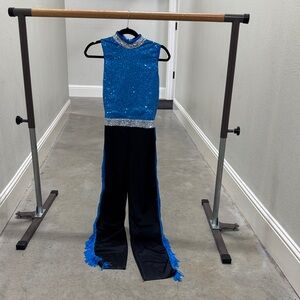 Weissman Blue and Silver Dance Outfit